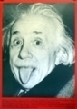 Albert Einstein: Zunge, rot 